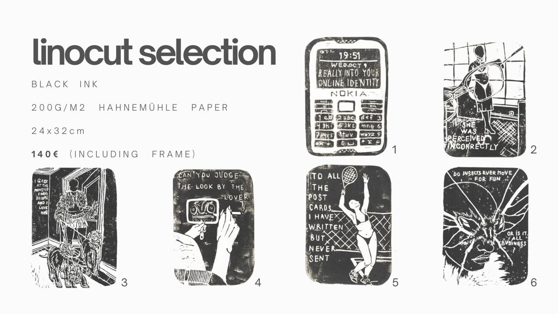 Linocut selection (11 motifs)