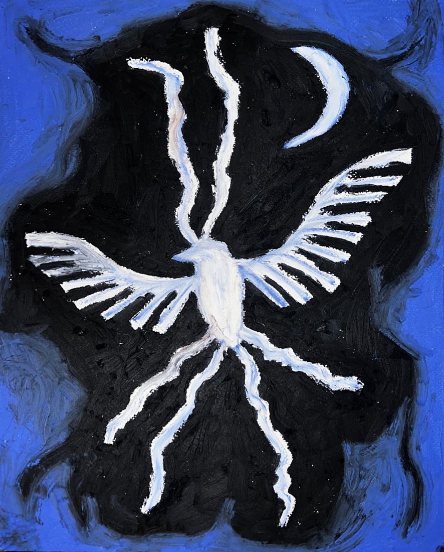 Delicate Bird with Power Lines